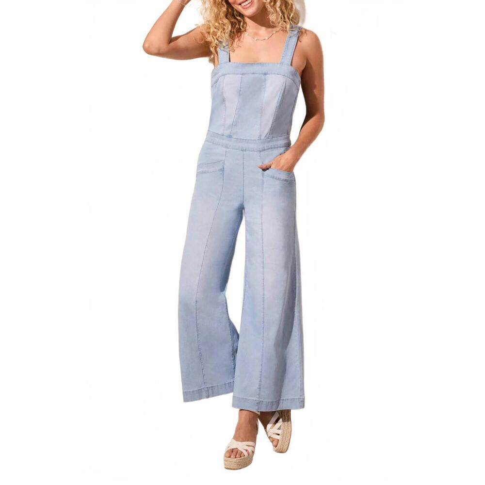 NEW TRIBAL jumpsuit with adjustable straps & pockets in bluetiful
